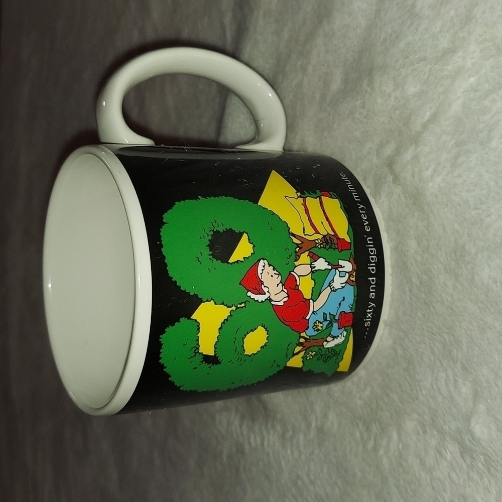 60 and digging it mug